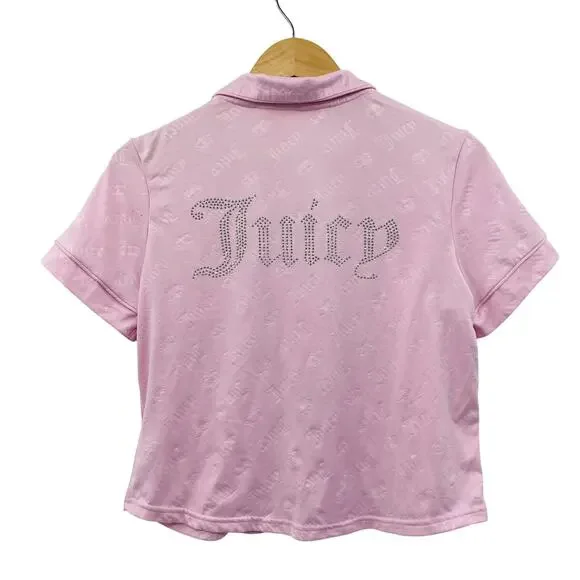 Juicy couture pink velvet pajama top - Picture 1 of 3